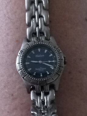 WomansStainless Steel Watch - Black Dial